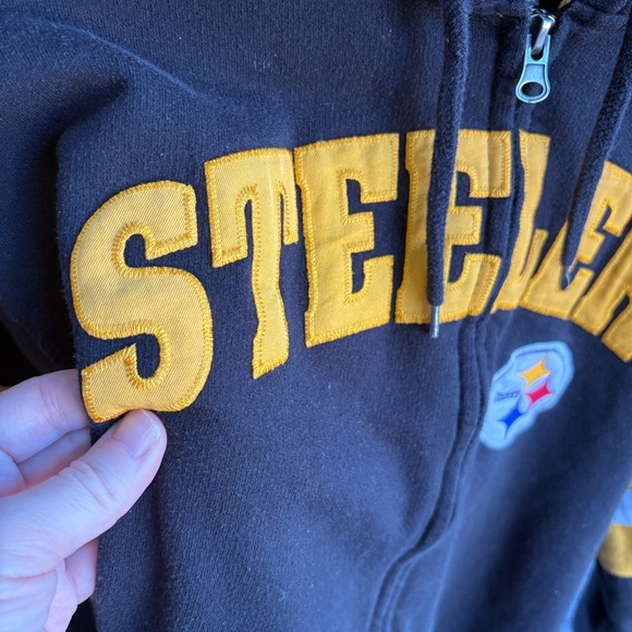 NFL Steelers Men’s Zip Up Hoodie Sweatshirt - Picture 2 of 5